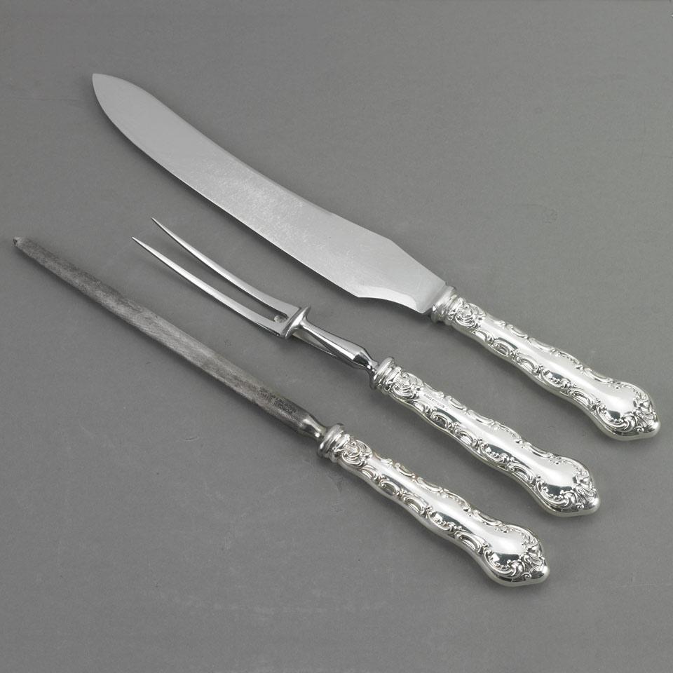 Canadian Silver ‘Louis XV’ Pattern Carving Set, Henry Birks & Sons, Montreal, Que., 20th century