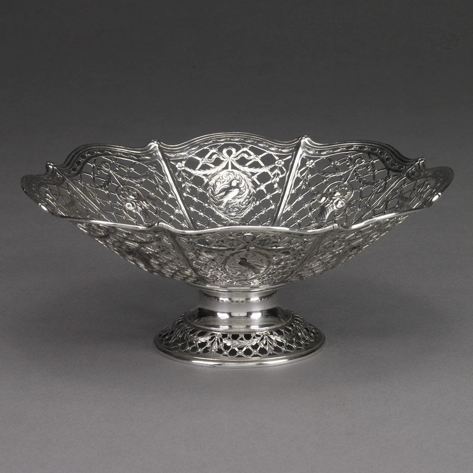 Continental Silver Pierced Comport, probably German, c.1900