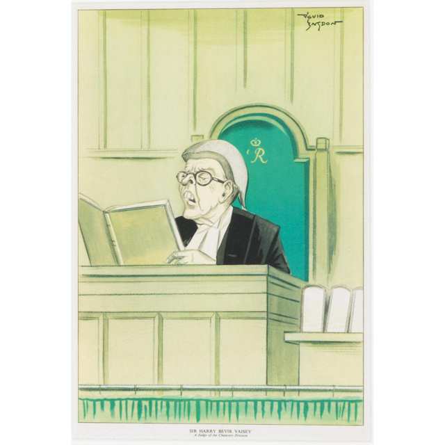 Collection of 17 Vanity Fair, The Law Journal & Related Cartoons (19th/20th Century)