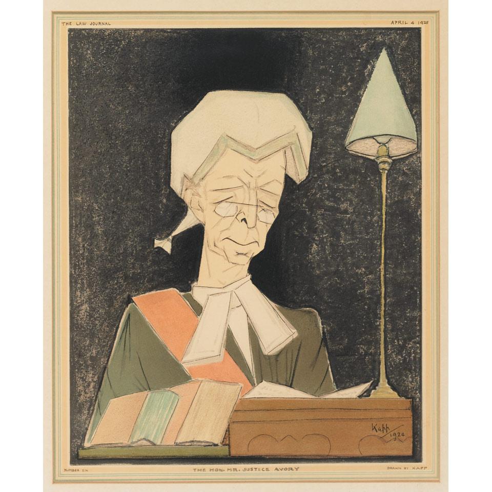 Collection of 17 Vanity Fair, The Law Journal & Related Cartoons (19th/20th Century)