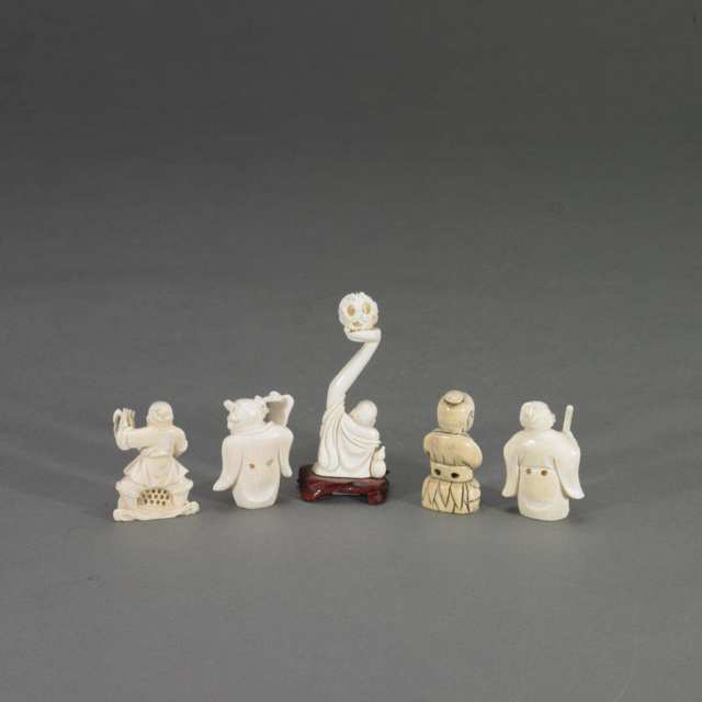Five Small Ivory Figures