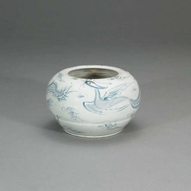 Blue and White Water Pot, Korean