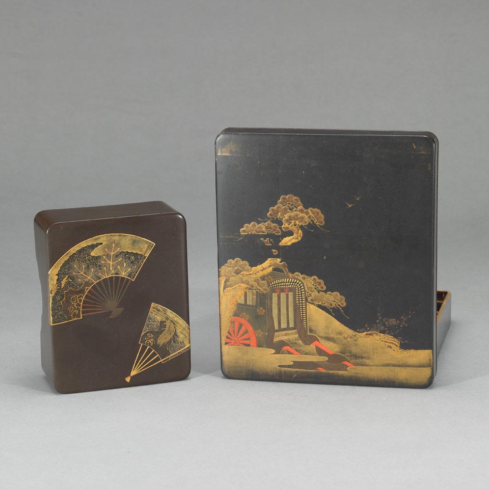 Two Lacquer Boxes, Meiji Period (1868-1913)