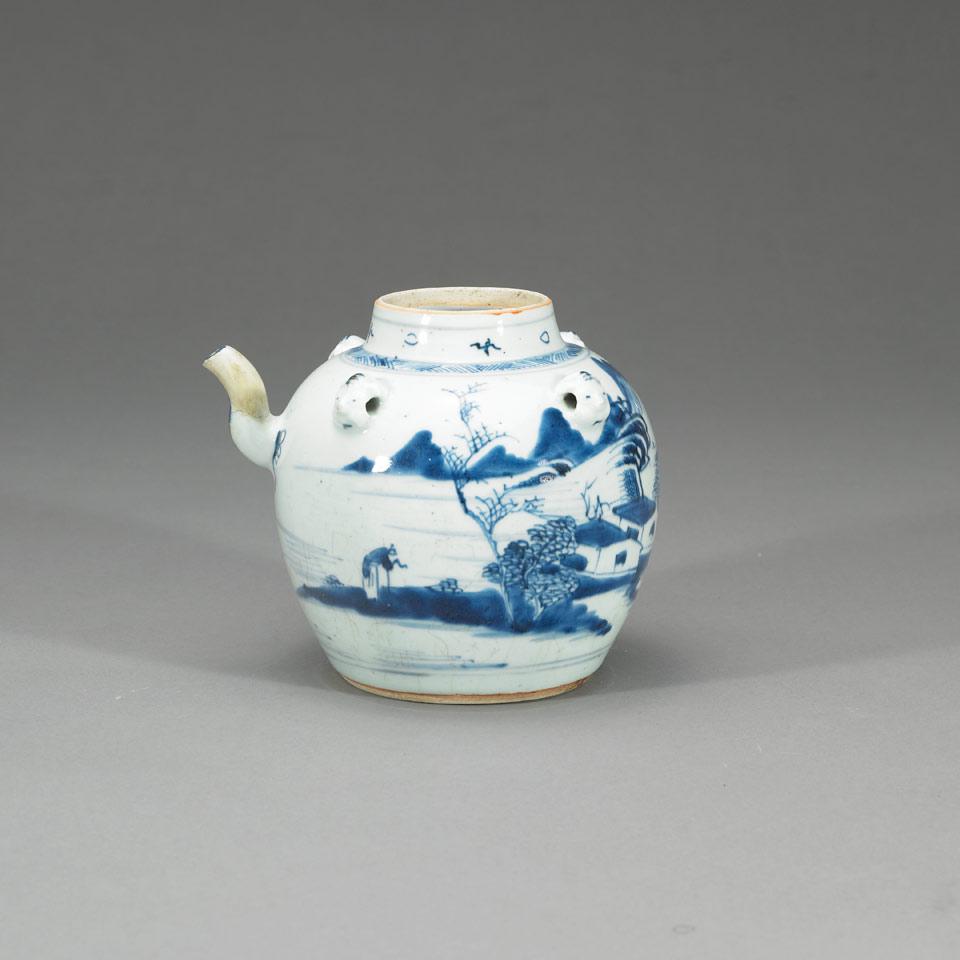Export Blue and White Teapot, Qing Dynasty, 19th Century