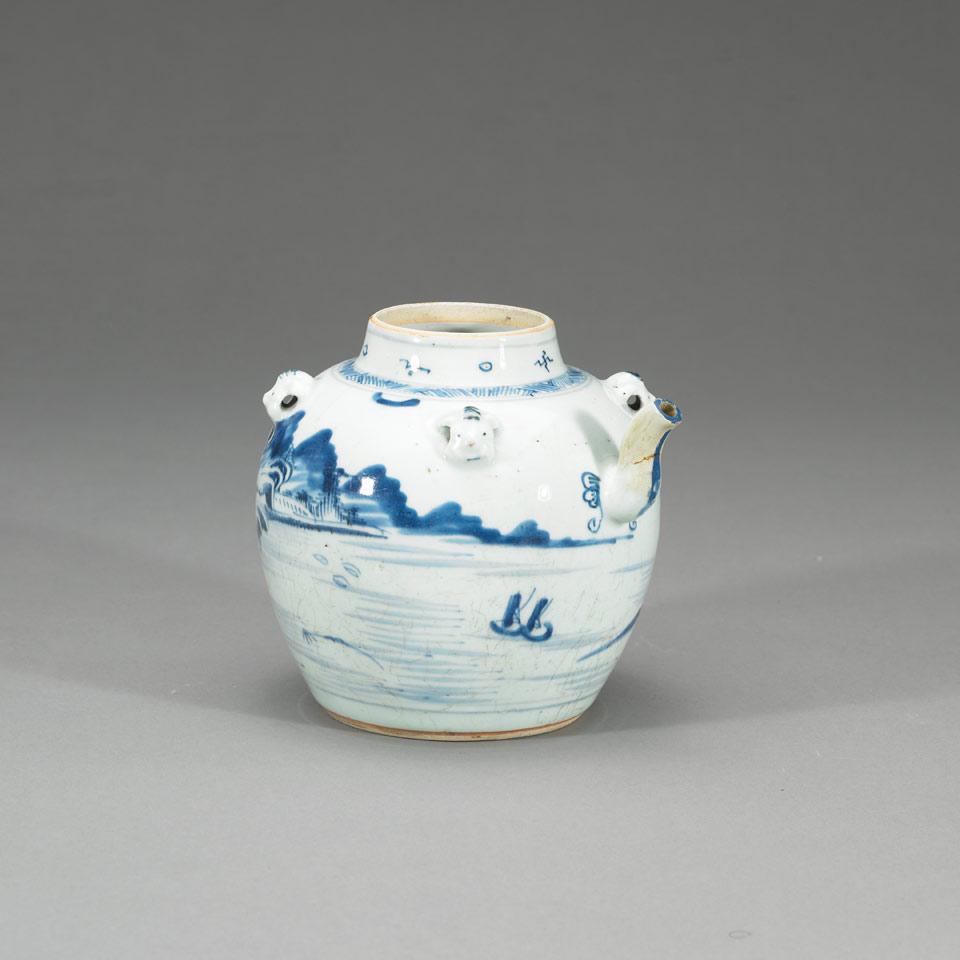 Export Blue and White Teapot, Qing Dynasty, 19th Century