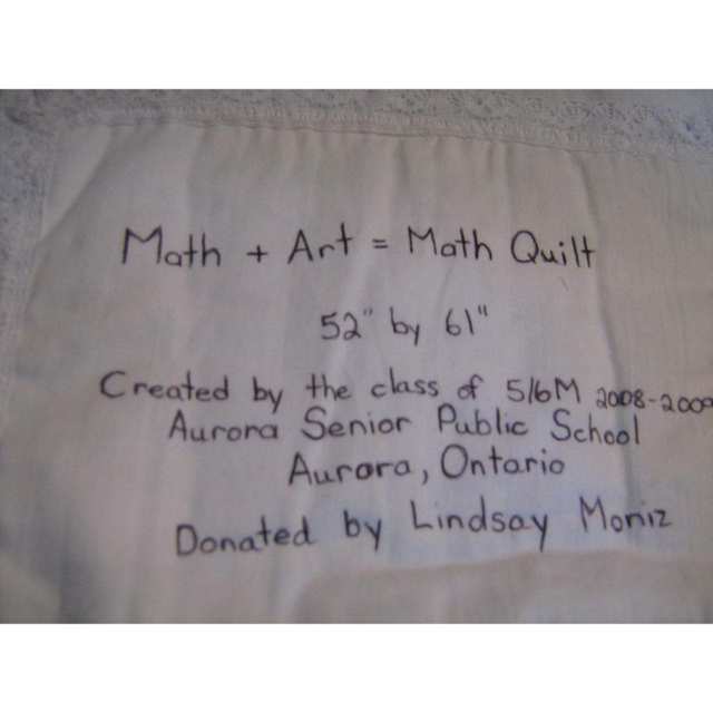 Quilt: 520 - Math + Art = Math Quilt