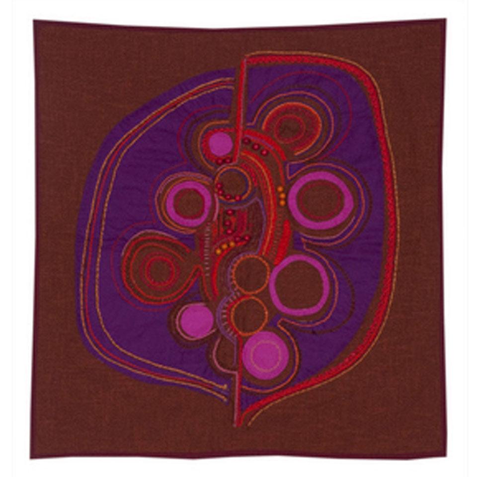Quilt: 435 - Burgundy & Brown Wall Hanging