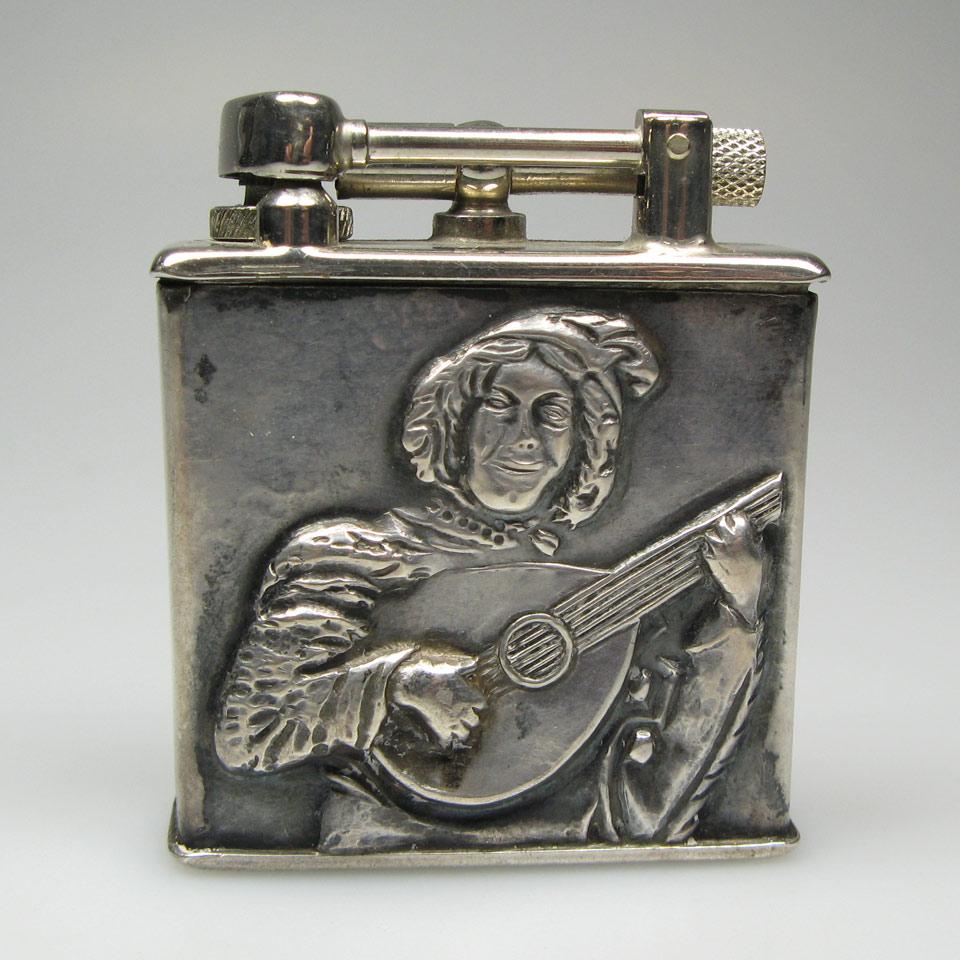Dutch Silver Repoussé Cased Lighter