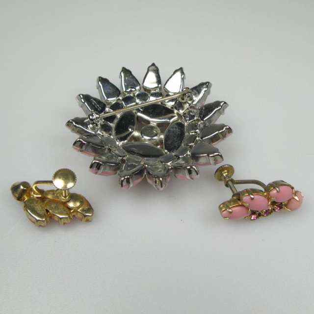 Weiss Silver Tone Metal Floral Brooch