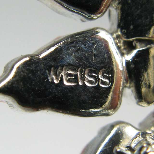 Weiss Silver Tone Metal Floral Brooch