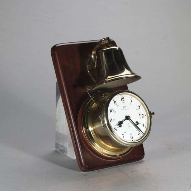 Schatz ‘Royal Mariner’ Ship’s Clock Striking on Brass Bell, 20th century