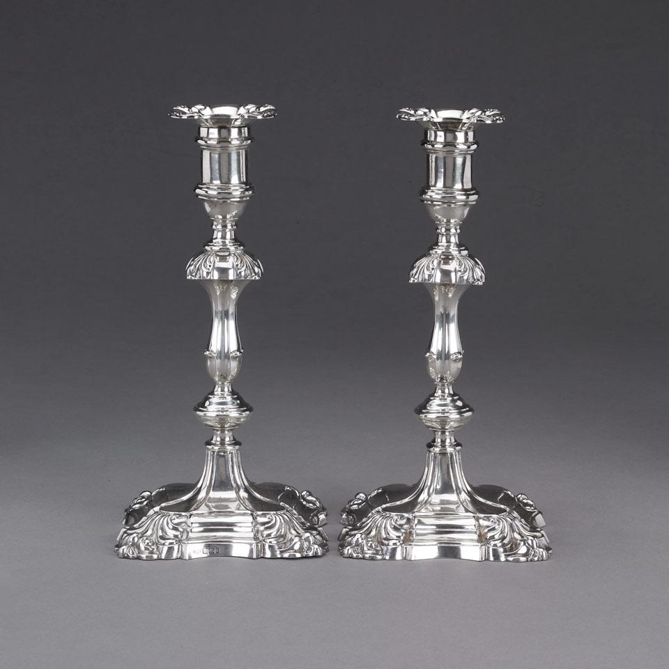Pair of Edwardian Silver Table Candlesticks, Elkington & Co., Sheffield, 1901/02