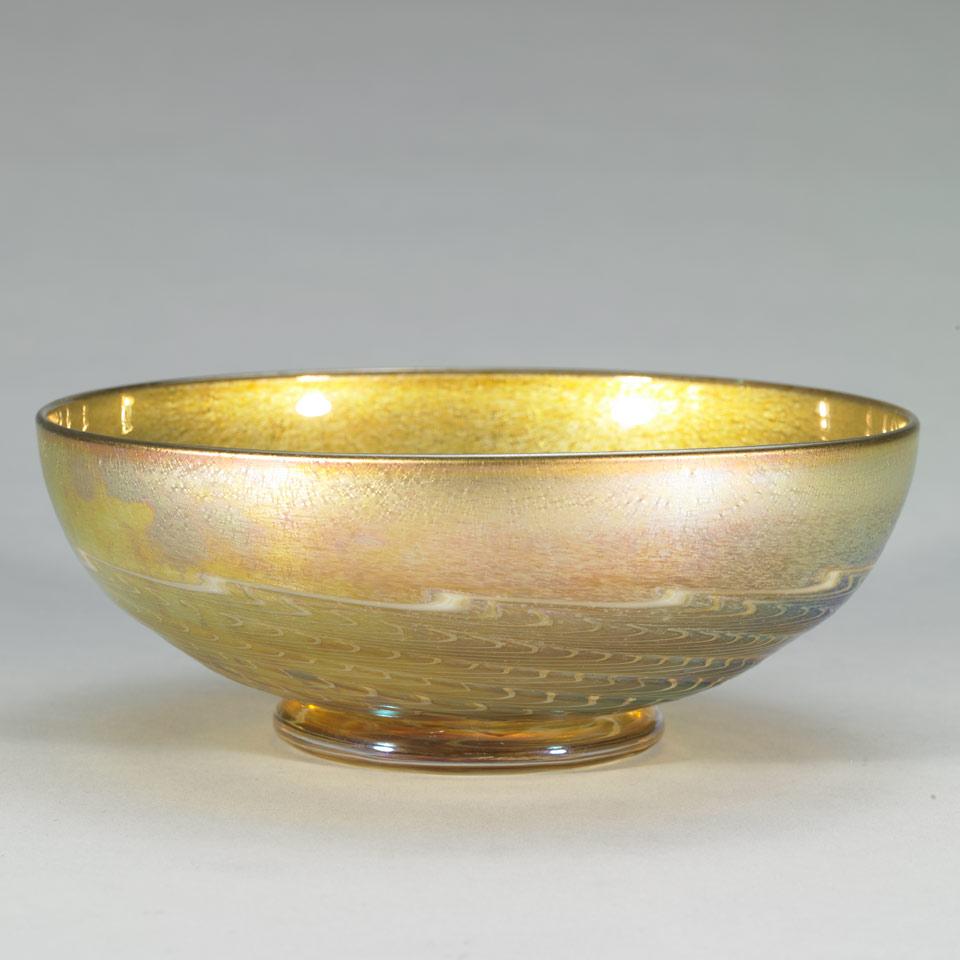 Robert Held (American-Canadian, b.1943), Iridescent Glass Bowl, c.1980