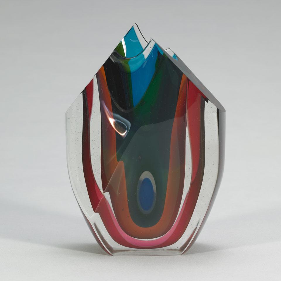 Tom McGlauchlin (American, b.1934), Glass Vase, 1982