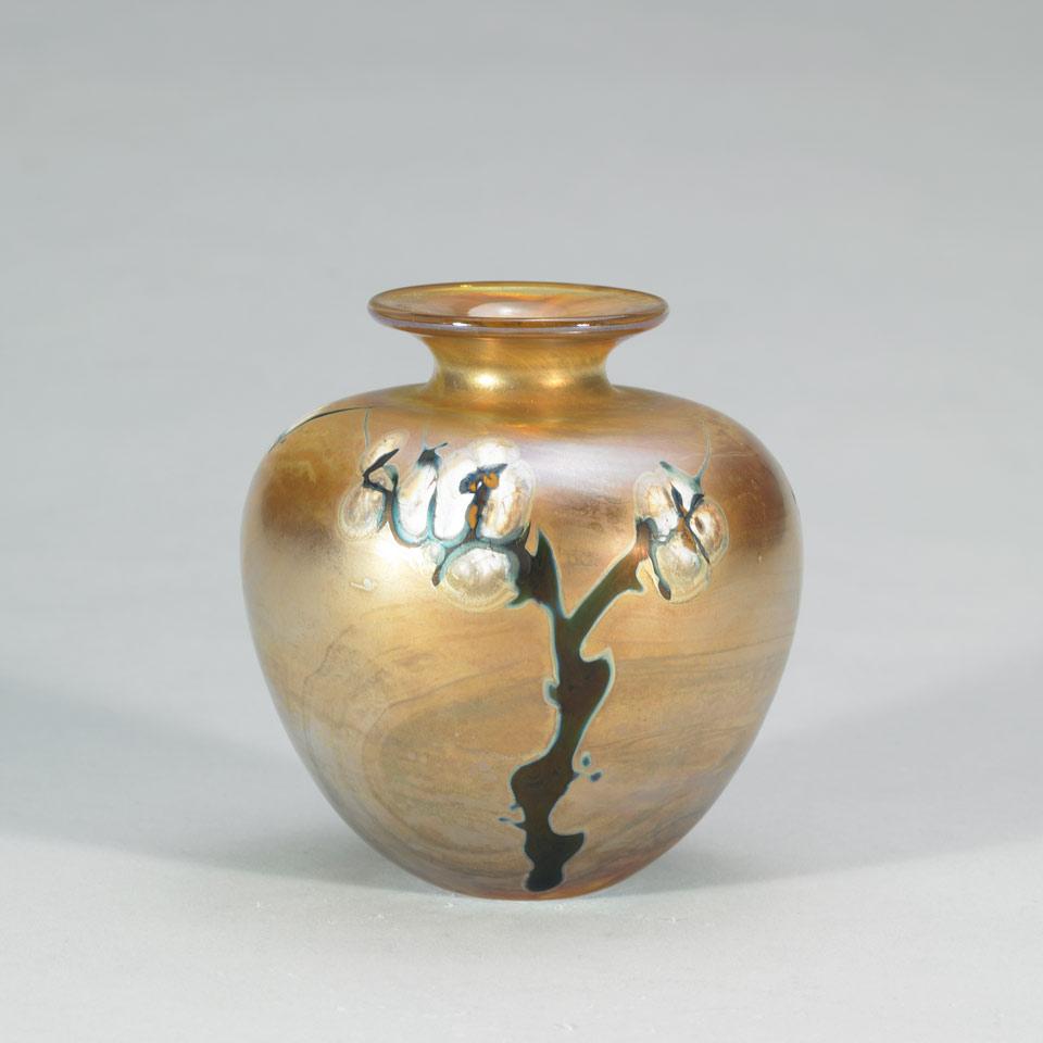 Joyce Roessler (American, b.1955)and Chris Heilman (American), Prunus Iridescent Glass Vase, 1979