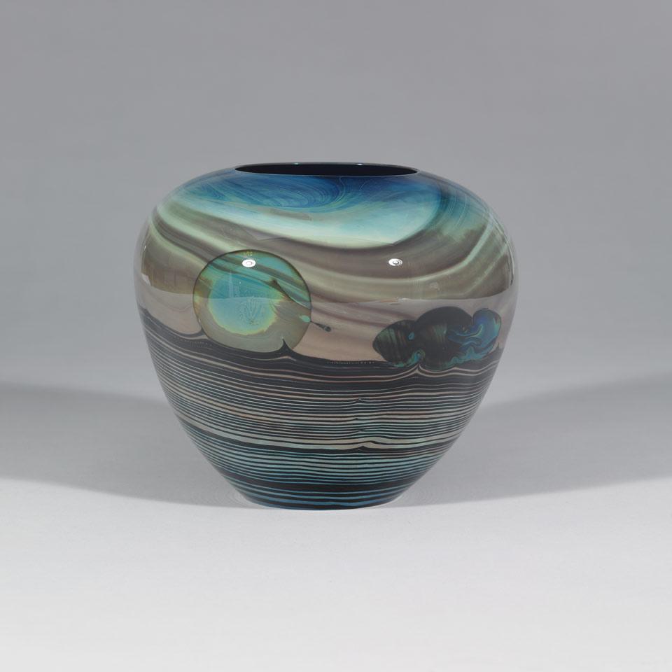 John Lewis (American, b.1942), Glass Moon Vase, 1978