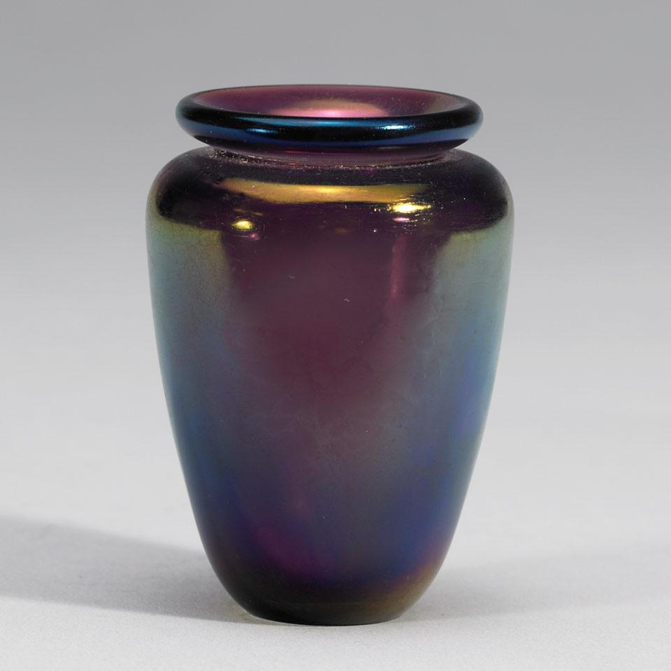 Edward Roman (Canadian, b.1941), Iridescent Glass Vase, 1979