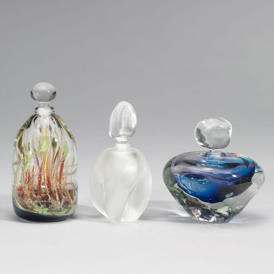 Leon Applebaum (American, b.1945), Three Glass Perfume Bottles, 1979