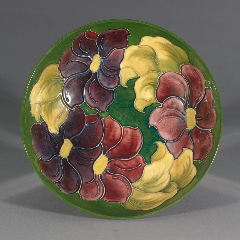 Moorcroft Clematis Bowl, dated 1980