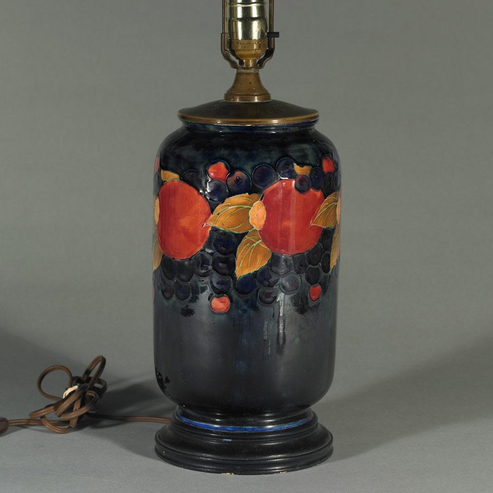 Moorcroft Pomegranate Table Lamp, c.1925-30