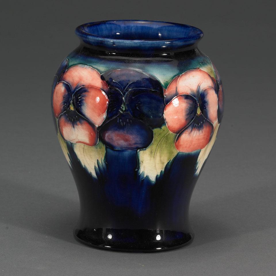 Moorcroft Pansy Vase, c.1940