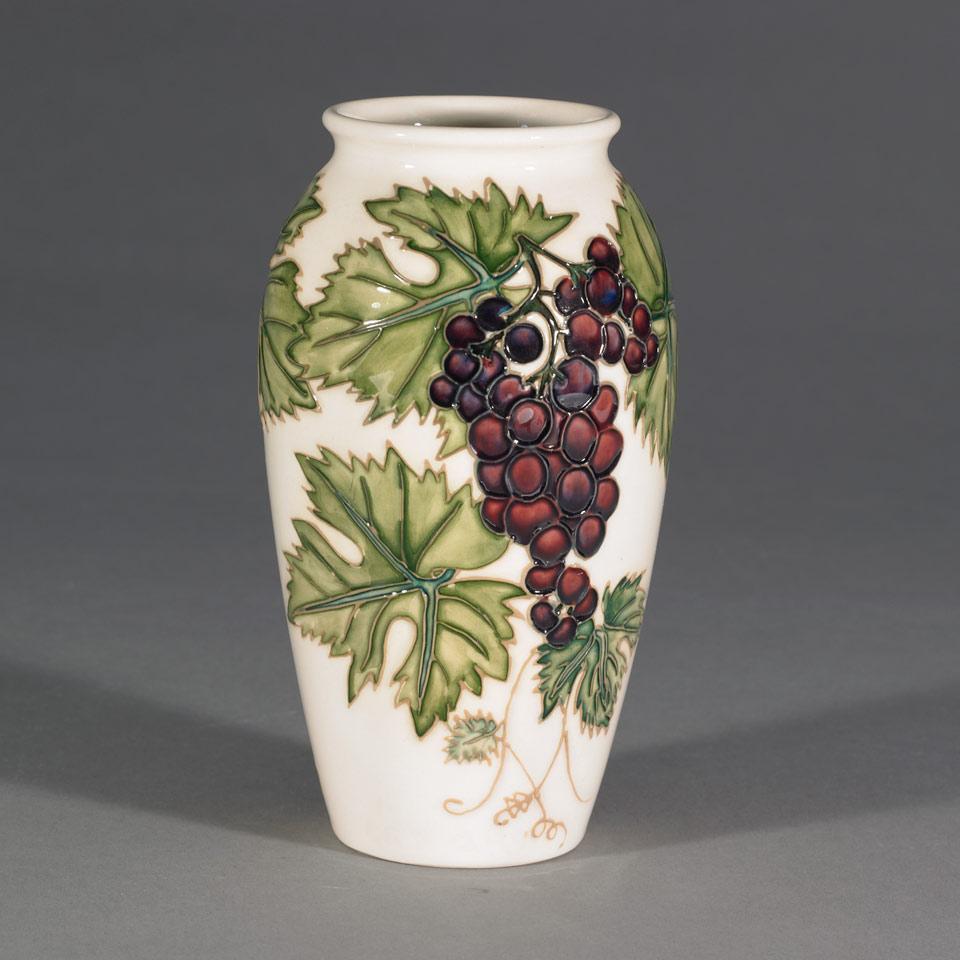 Moorcroft Grapevine Vase, Sally Tuffin, 1987
