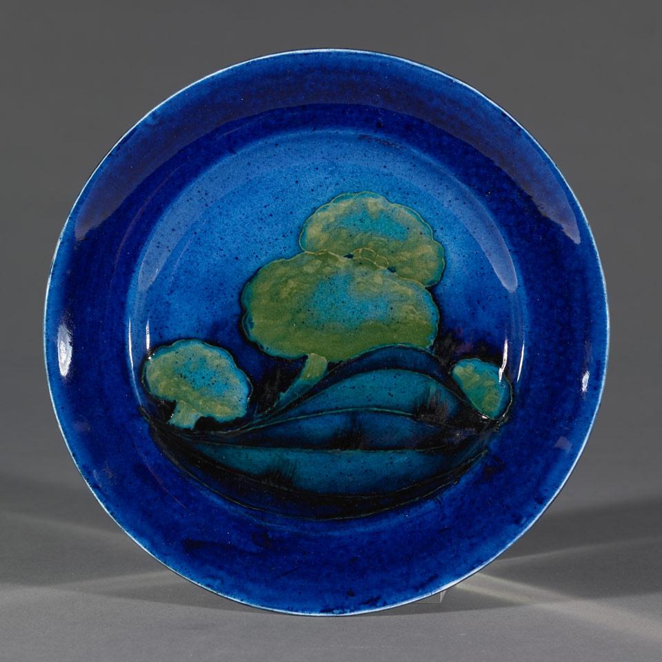 Moorcroft Moonlit Blue Plate, c.1925