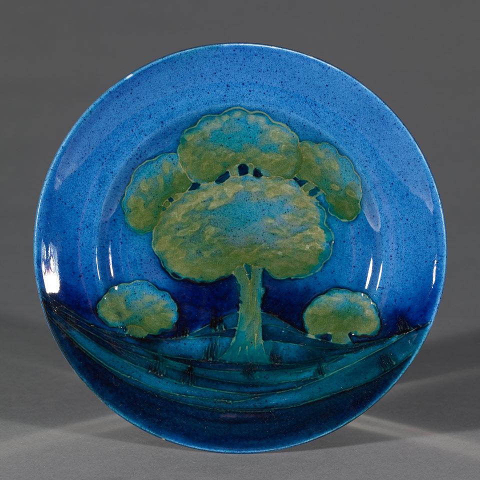 Moorcroft Moonlit Blue Plate, c.1925