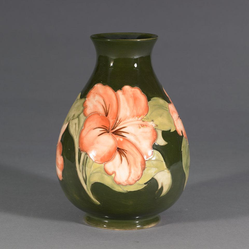 Moorcroft Hibiscus Vase, c.1970