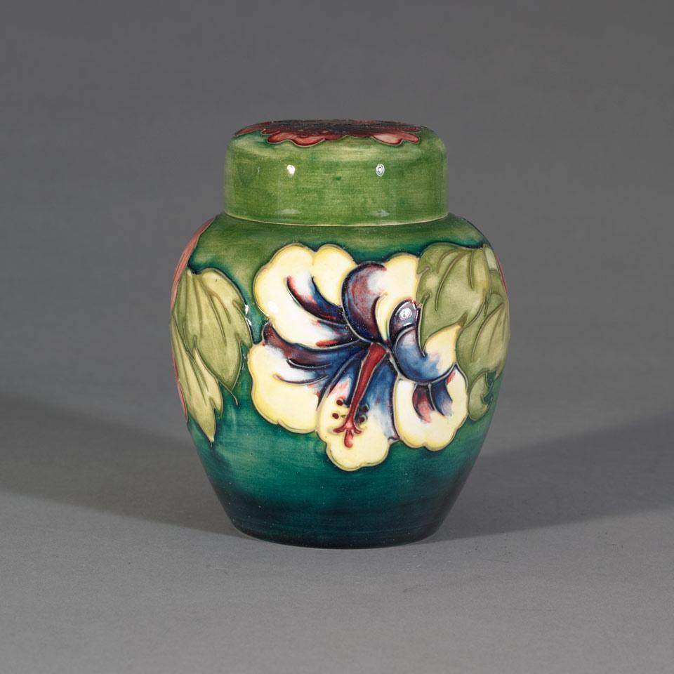 Moorcroft Hibiscus Covered Jar, c.1960