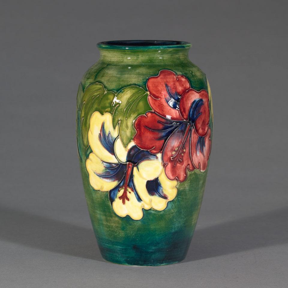 Moorcroft Hibiscus Vase, c.1960