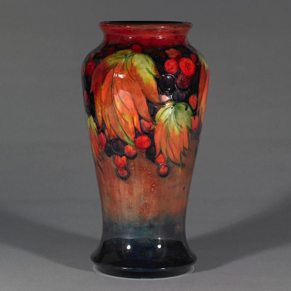 Moorcroft Flambé Grape and Leaf Vase, 1930’s