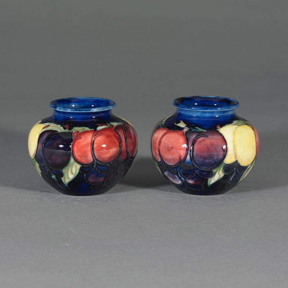 Pair of Moorcroft Wisteria Small Vases, c.1925