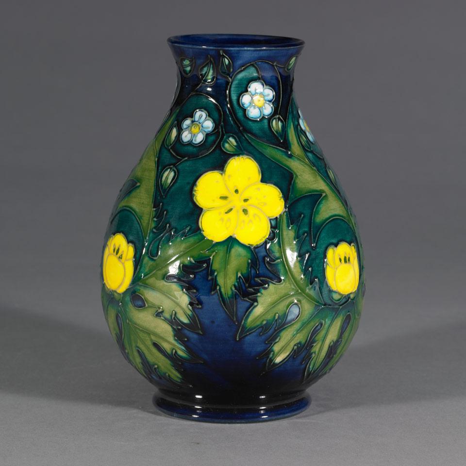 Moorcroft Buttercup Vase, Sally Tuffin, 1991