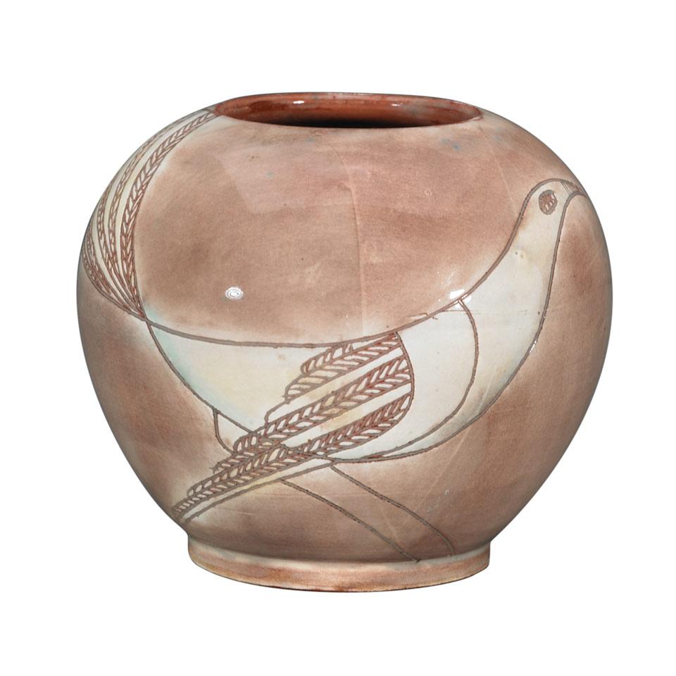 Brooklin Pottery Vase, Theo and Susan Harlander, mid-20th century  