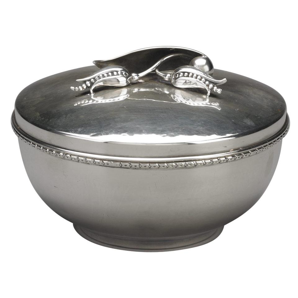 Canadian Silver Circular Covered Bowl, Poul Petersen, Montreal, Que., c.1935-53