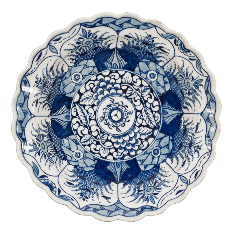 Worcester ‘K’ang Hsi Lotus’ Scalloped Plate, c.1770-75