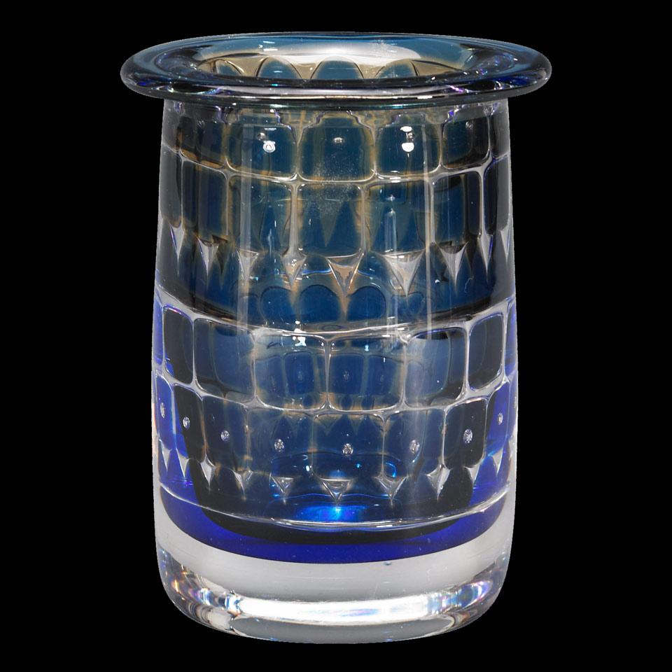 Orrefors Ariel Glass Vase, Ingeborg Lundin, c.1965