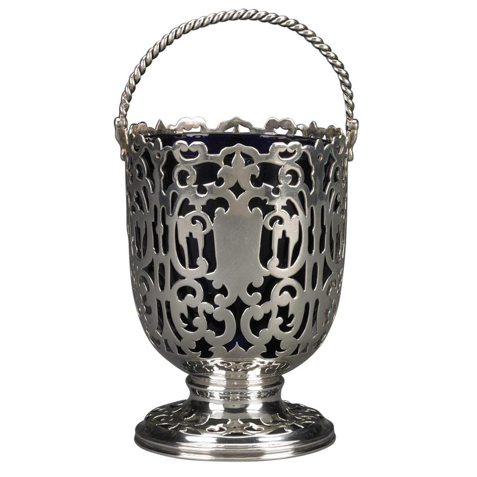 Victorian Silver Pierced Sugar Basket, William Robert Smily, London, 1855