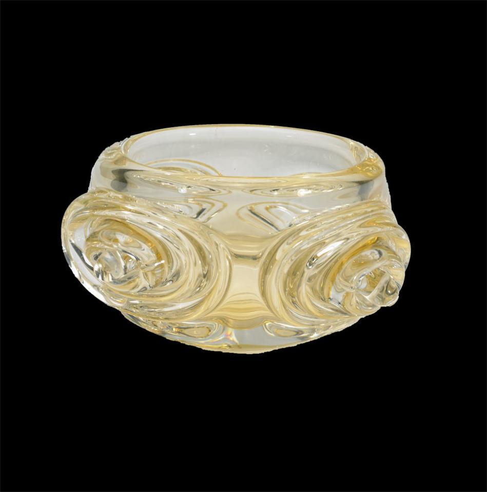 Leerdam ‘Unica’ Pale Amber Glass Vase, Andries Dirk Copier, 1933-34