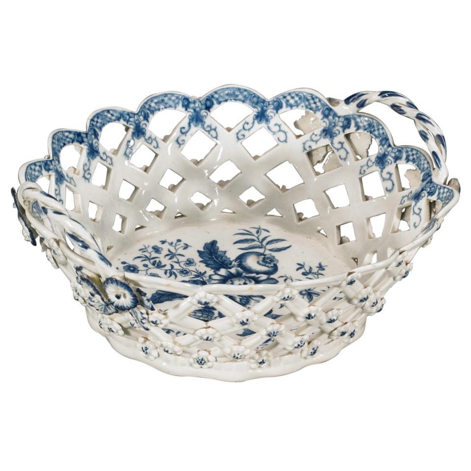 Worcester ‘Pine Cone’ Oval Basket, c.1775