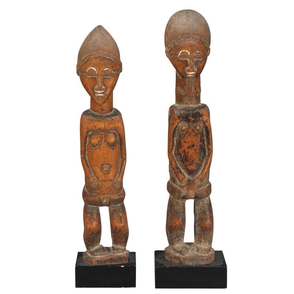 Two Baule Blolobla and Blolobian Figures
