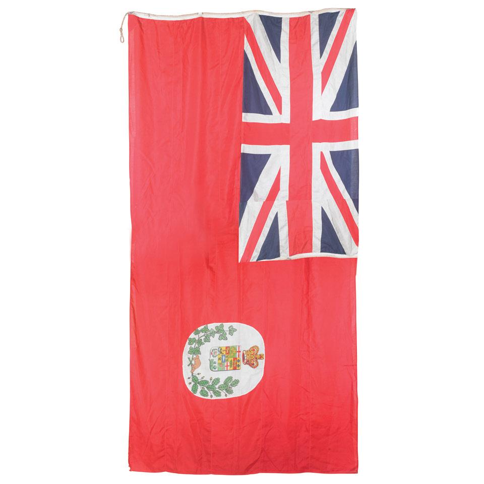 Large Canadian Red Ensign Linen Flag, c.1873