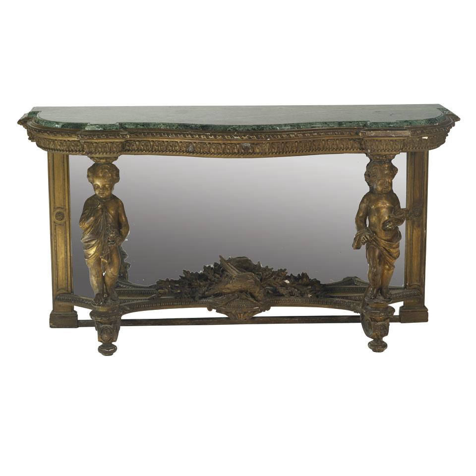 Continental Carved and Gilded Console Table