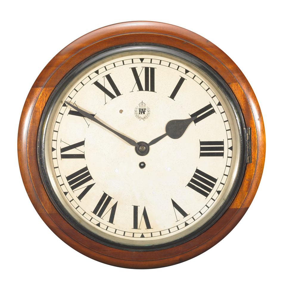 English Mahogany Royal Air Force Dial Clock, early 20th century
