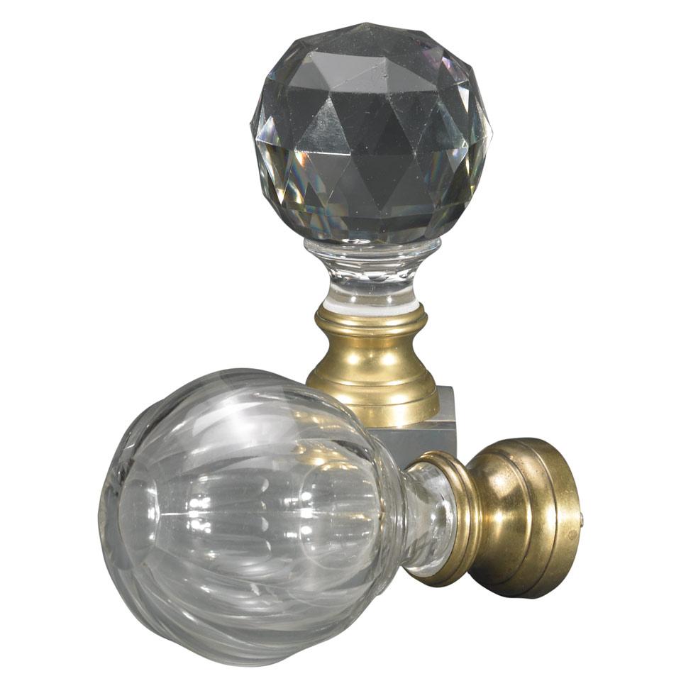 Two Large Cut Glass Finials, 19th century
