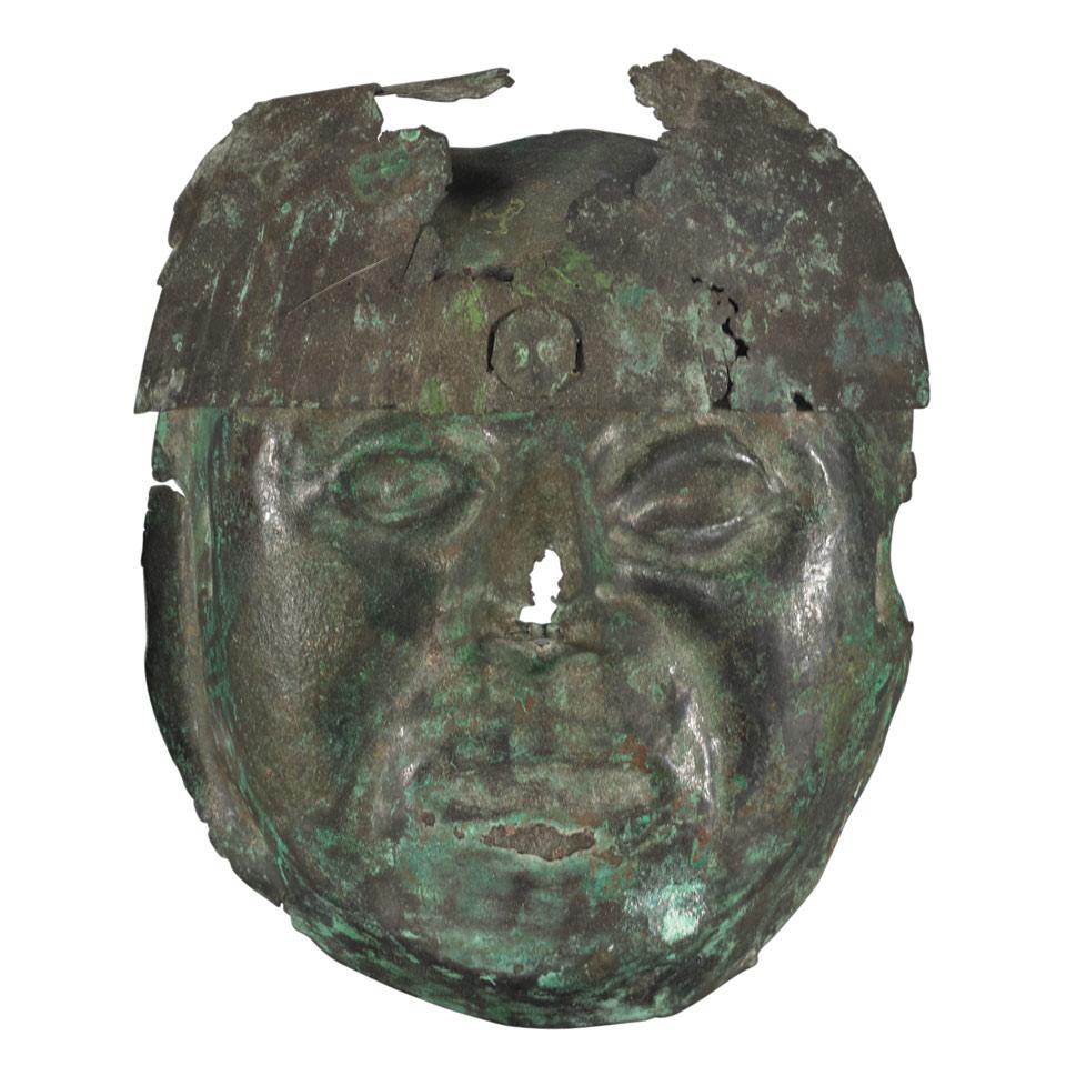 Mochica Copper Funerary Mask