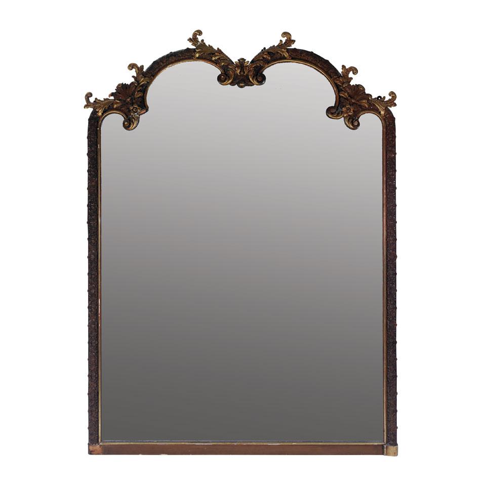 Large Victorian Giltwood Overmantel Mirror, late 19th century