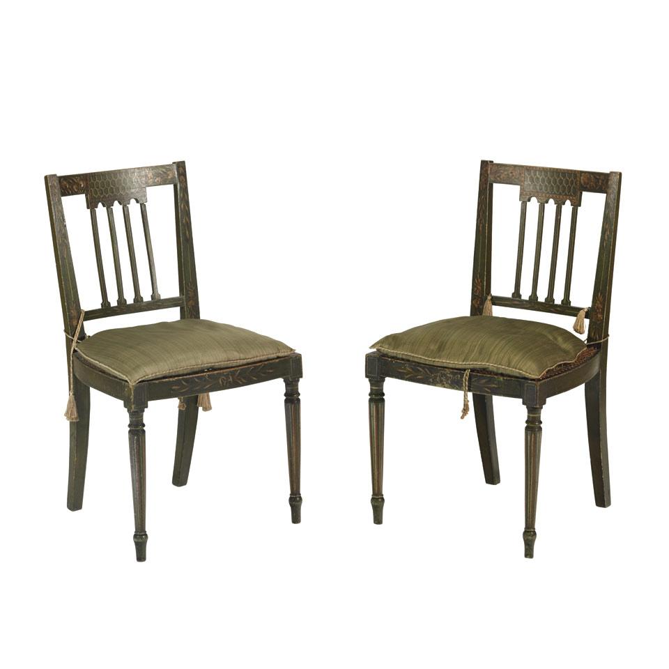 Pair of Late Georgian Side Chairs 