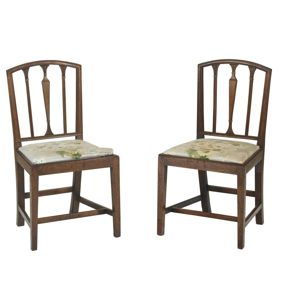 Set of Six George III Mahogany Side Chairs